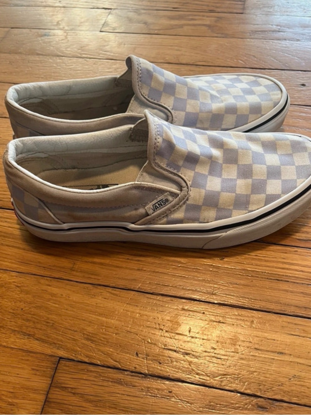 Vans Slip-On Checkerboard Sneakers - Light purple & Cream - Picture 2 of 11